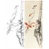 张大千竖幅工笔花鸟白描底稿-红叶小鸟-QD30 商品缩略图0