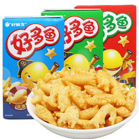 【8.5元2盒】好丽友鲜香海苔味/浓香茄汁味好多鱼33g