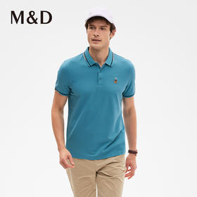MD名盾长绒棉翻领短袖Polo衫夏季商务休闲男士合身T恤上衣