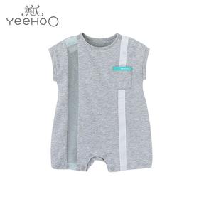 英氏-童衣类（夏）D0英针短蛤, 浅花灰BC03, 66CM