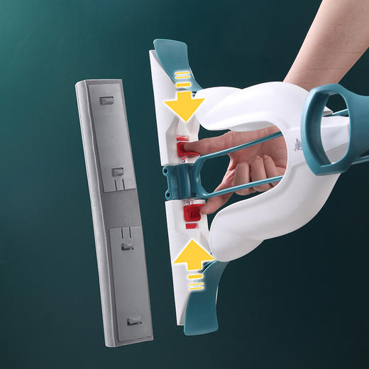 【一键式胶棉拖替换装】美丽雅胶棉拖备件家用吸水海绵头免手洗干湿两用 商品图4