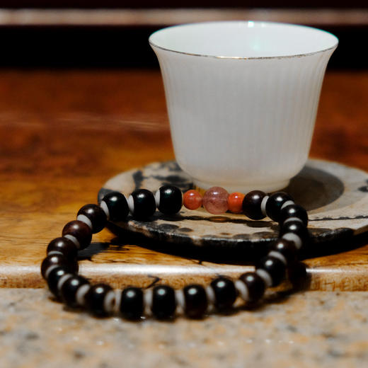 小叶紫檀DIY手串  0.7单圈南红水晶 女士手串  90021497 商品图4