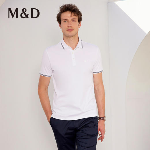M＆D/名盾黑科技抗菌冰氧酷商务短袖男士Polo衫夏季降温翻领半袖T 商品图0