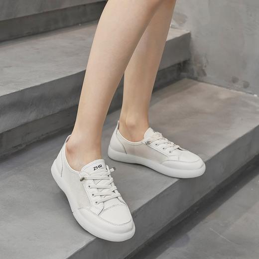 ZHR小白鞋女2022年夏季新款百搭网面透气轻便薄款休闲鞋平底女鞋 商品图2
