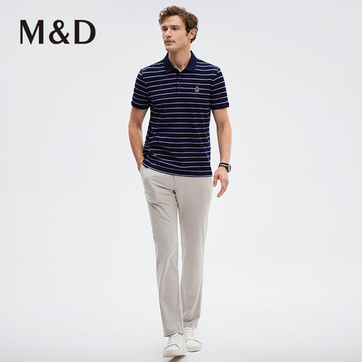 M＆D/名盾莫代尔百搭修身商务薄休闲裤夏季新款直筒长裤子男士 商品图2