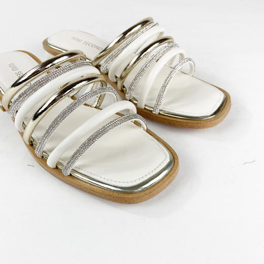 IUIU SECOND 夏季时尚水钻条带凉拖鞋罗马拖鞋U20BJ23641 商品图3