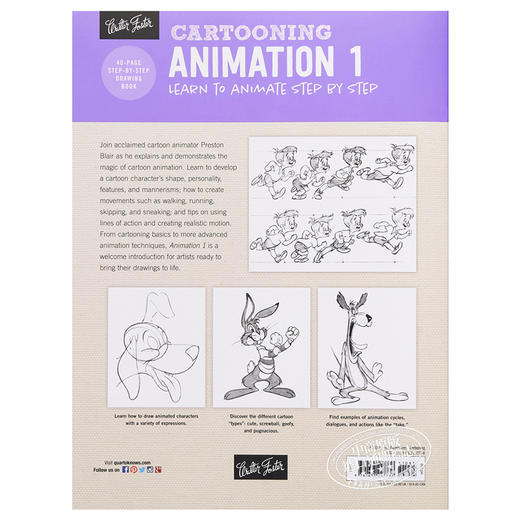 预售 【中商原版】Cartooning:Animation1 with Preston Blair 进口艺术 逐步学习动画 商品图1