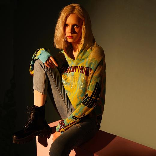 连帽针织提花卫衣 商品图2