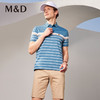 MD名盾商务休闲翻领纯棉男士短袖T恤上衣夏季新品条纹polo衫 商品缩略图1