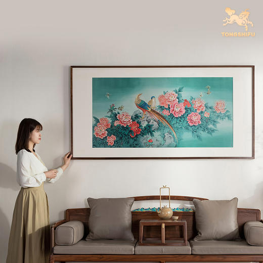 铜师傅 手工錾刻 铜雕画《锦上添花》装饰画 商品图5