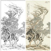 张大千竖幅工笔山水人物白描底稿-QD06 商品缩略图0