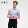 名盾DP免烫提花格纹短袖方领正装纯棉百搭男士衬衫夏季新 商品缩略图1