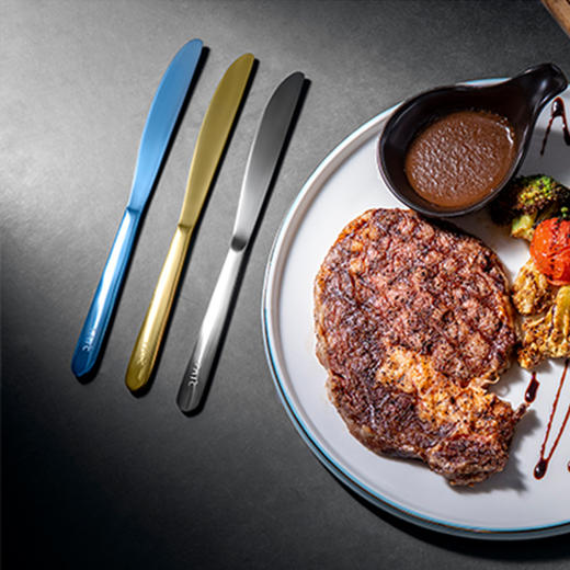 TAIC太可纯钛西餐刀叉套装/水果叉(皓月银） 商品图4