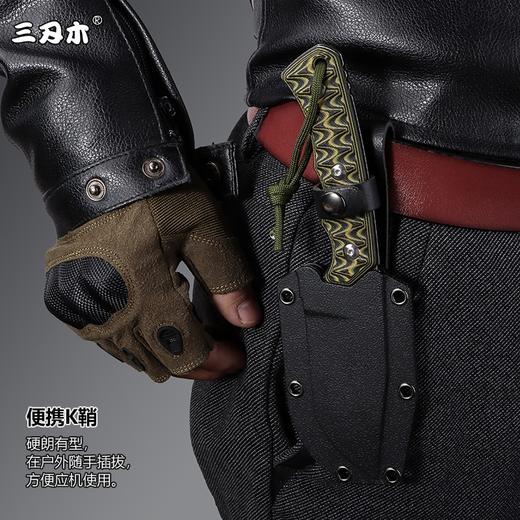 三刃木S738户外直刀野外生存刀长款丛林刀一体刀具防身刀随身 商品图2