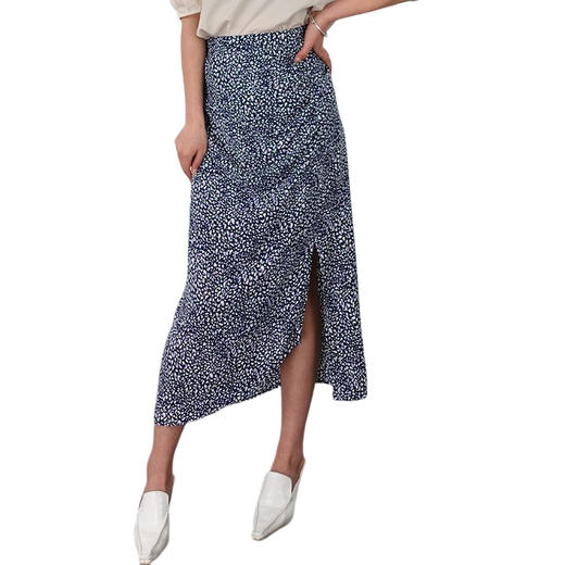 oldcolour21夏印花开叉显瘦设计感小众半身裙N21063177 商品图4