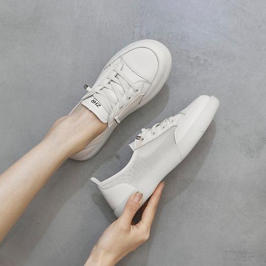 ZHR小白鞋女2022年夏季新款百搭网面透气轻便薄款休闲鞋平底女鞋 商品图1