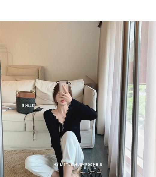 不退不换 介意慎拍！ 八分版XS 金蘑菇菇【空调小白牛】高质棉纤维！松紧腰白色直筒牛仔裤 商品图1