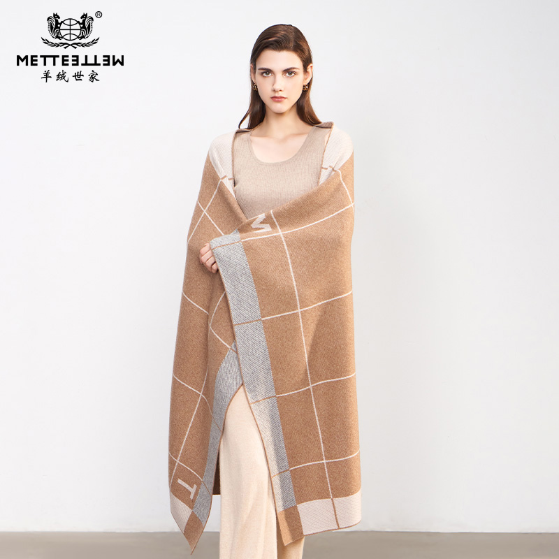 【羊毛羊绒毯】22年夏季新品双色羊毛毯多用保暖毯居家空调被办公休息毯子