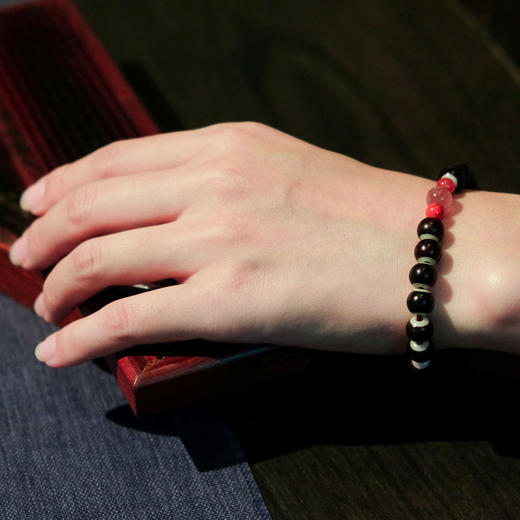 小叶紫檀DIY手串  0.7单圈南红水晶 女士手串  90021497 商品图3
