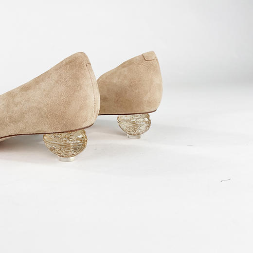 IUIU SECOND 彩色甜心尖头羊皮绒面浅口单鞋侧空鞋U20AH17671 商品图8