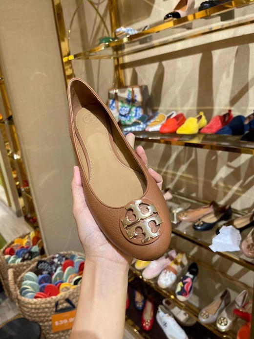 经典！Tory burch TB 金标圆扣平底鞋 商品图7