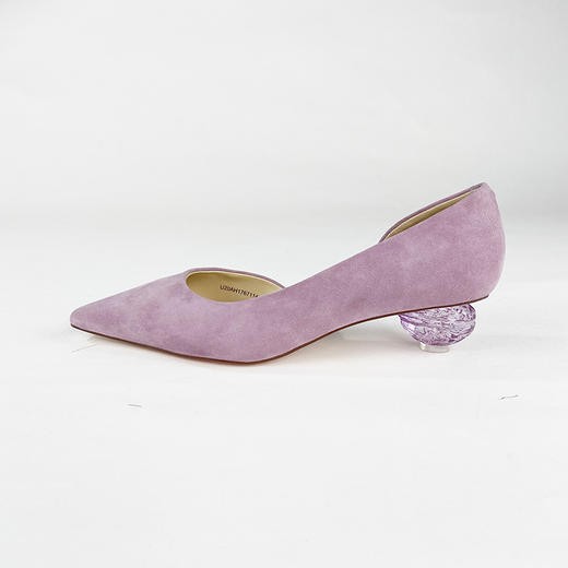 IUIU SECOND 彩色甜心尖头羊皮绒面浅口单鞋侧空鞋U20AH17671 商品图2