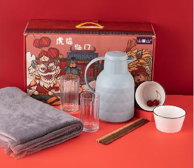 【团购展示】山重山虎福临门·碗筷杯壶9件套（整箱发货） 商品图0