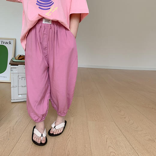 U024 2022夏新款儿童夏季人棉防蚊裤男女童宝宝宽松灯笼空调裤 商品图0
