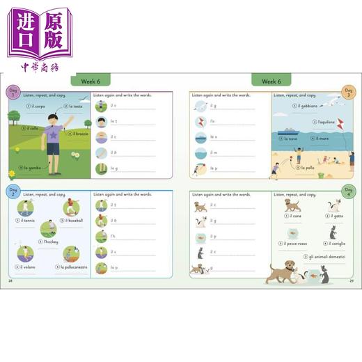 【中商原版】Italian for Everyone Junior 5 Words a Day DK 人人学意大利语 青少版 一天5个单词 英文原版 语言词汇练习学习 商品图4