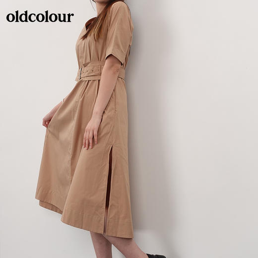 oldcolour21夏V领法式复古中长款气质连衣裙N21101122 商品图2