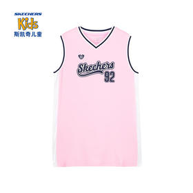 小斯凯奇童装2022夏季新款儿童运动服速干女大童无袖连衣裙P222G034