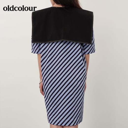 oldcolour21夏商场同款条纹T恤短袖连衣裙N21101501G 商品图2