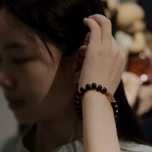 小叶紫檀DIY手串  0.7单圈南红水晶 女士手串  90021497 商品图2