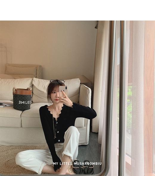 不退不换 介意慎拍！ 八分版XS 金蘑菇菇【空调小白牛】高质棉纤维！松紧腰白色直筒牛仔裤 商品图2