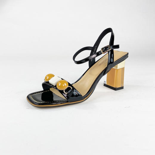 IUIU SECOND 夏季方头糖果一字带露趾高跟凉鞋U20BG23321 商品图1