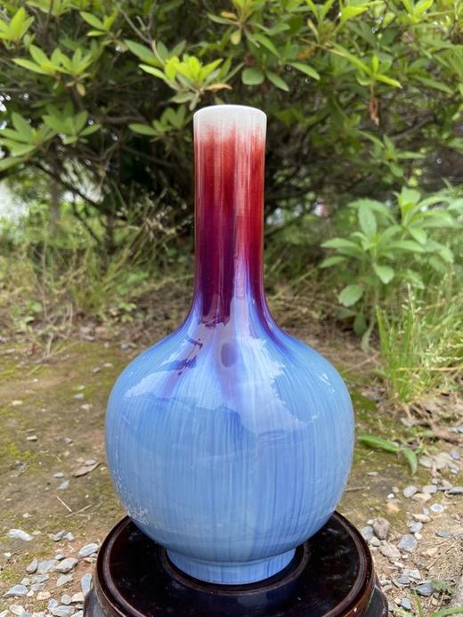 彩色丝毛釉胆瓶 商品图0