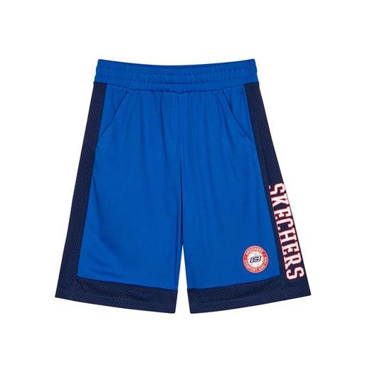 小斯凯奇儿童短袖套装2022夏季新款小童篮球衣男大童运动服P222B030 商品图3