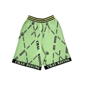 字母提花针织短裤