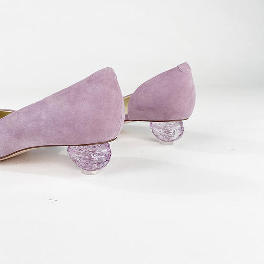 IUIU SECOND 彩色甜心尖头羊皮绒面浅口单鞋侧空鞋U20AH17671 商品图4