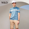 MD名盾商务休闲翻领纯棉男士短袖T恤上衣夏季新品条纹polo衫 商品缩略图0
