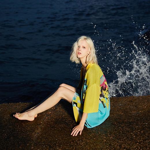 衬衫领提花针织外套 商品图2