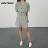 oldcolour夏法式复古收腰显瘦气质西装套装N21141184 商品缩略图0