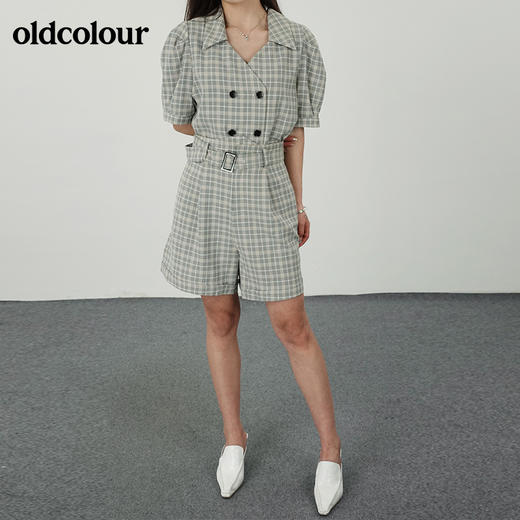 oldcolour夏法式复古收腰显瘦气质西装套装N21141184 商品图0
