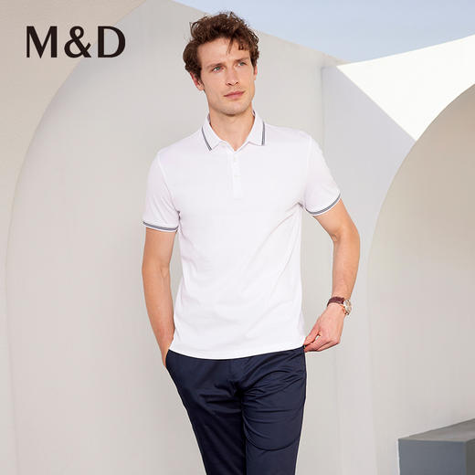 M＆D/名盾黑科技抗菌冰氧酷商务短袖男士Polo衫夏季降温翻领半袖T 商品图1