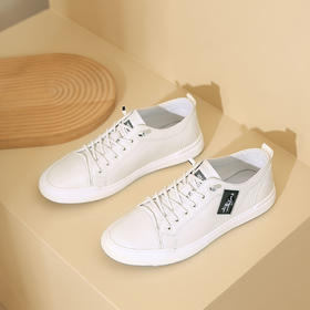 西村名物男鞋2022春夏季新款牛皮撞色休闲板鞋户外舒适运动小白鞋T12AW10431