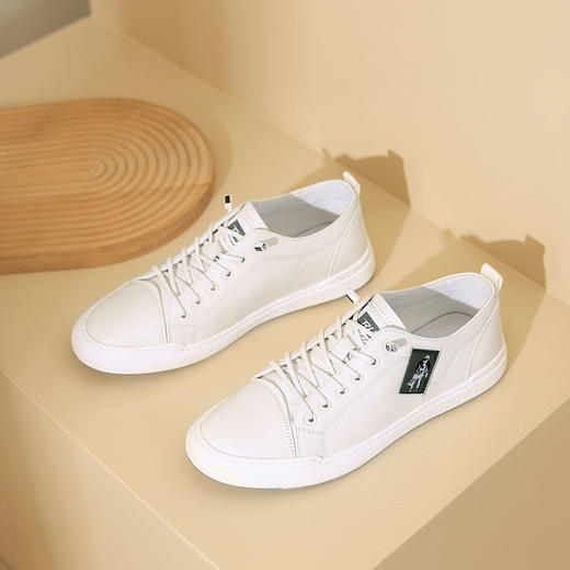 西村名物男鞋2022春夏季新款牛皮撞色休闲板鞋户外舒适运动小白鞋T12AW10431 商品图0