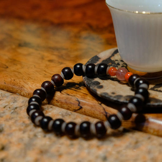 小叶紫檀DIY手串  0.7单圈南红水晶 女士手串  90021497 商品图5