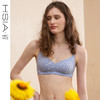 HSIA遐 无钢圈内衣女夏季田园印花全罩杯U型上托光面大胸显小文胸 商品缩略图0