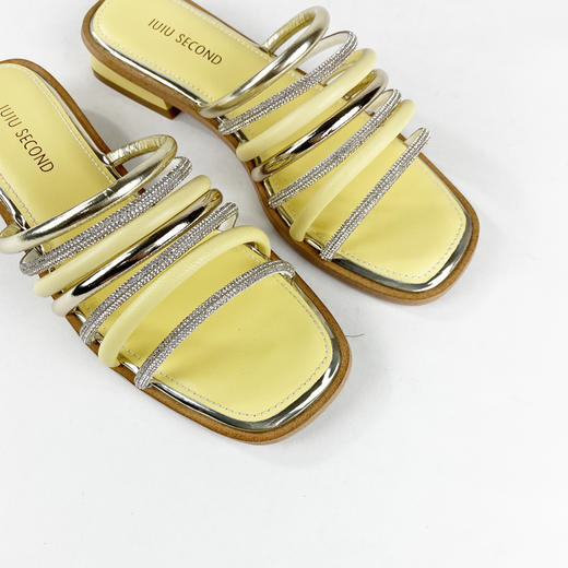 IUIU SECOND 夏季时尚水钻条带凉拖鞋罗马拖鞋U20BJ23641 商品图7