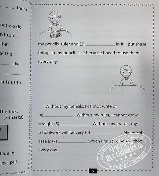 【中商原版】新加坡教辅 小学1年级英语学习3册套装 词汇+完形填空+写作作文 Ace Your Vocabulary/Cloze Passage/Composition Primary1 商品图7